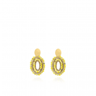LOTT. Gioielli YELLOW SILKE OVAL DOUBLE STONES XS EARRINGS - 47658