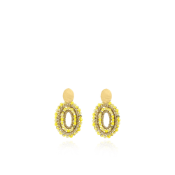 LOTT. Gioielli YELLOW SILKE OVAL DOUBLE STONES XS EARRINGS - 47658
