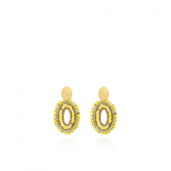 LOTT. Gioielli YELLOW SILKE OVAL DOUBLE STONES XS EARRINGS - 47658