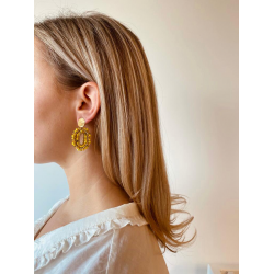 LOTT. Gioielli YELLOW SILKE OVAL DOUBLE STONES XS EARRINGS - 47658