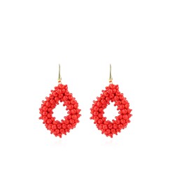 LOTT. Gioielli HOLLY RED DOUBLE STONES GLASSBERRY ACE L EARRINGS - 47661