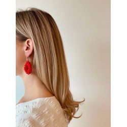 LOTT. Gioielli HOLLY RED DOUBLE STONES GLASSBERRY ACE L EARRINGS - 47661
