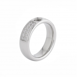 Melano vivid vicky cz ring - zilverkleur -dames - maat 17 - 50853