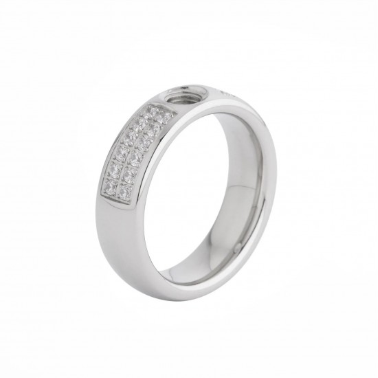 Melano vivid vicky cz ring - zilverkleur -dames - maat 17 - 50853