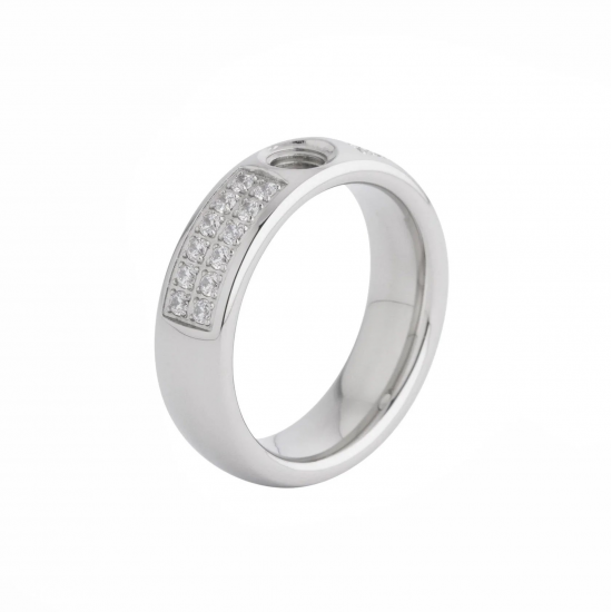 Melano vivid vicky cz ring - zilverkleur -dames - maat 18 - 50854