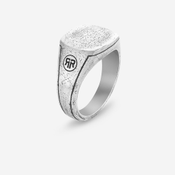 Rebel & Rose Ring Square Vintage Silver Shine MAAT 21 - 51428