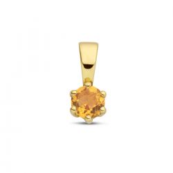 gouden hanger citrien - 51436