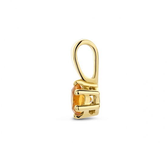 gouden hanger citrien - 51436