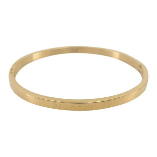 Kalli Kalli armband edelstaal Goudkleur 4mm MAAT 18cm - 47804