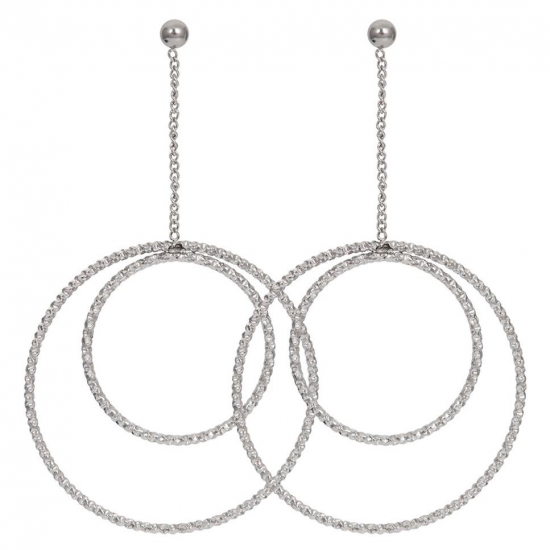 iXXXi oorbellen Zen Zilverkleurig 5,2cm - 51087