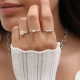 24Kae Ring met gekleurde stenen zilver gerhodineerd 12405S MAAT 16,5 - 48577