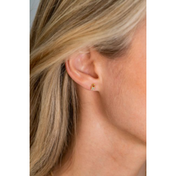ZINZI gold plated zilveren oorknopjes 6mm slotje bezet met witte zirconia ZIO2301 - 51614