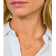 ZINZI Gold 14 karaat gouden collier open rondjes in elkaar 42cm ZGC115 - 51772