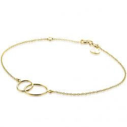 ZINZI Gold 14 karaat gouden armband open rondjes in elkaar ZGA115 - 51776