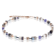 Coeur de Lion GeoCUBE® Iconic collier rosé goud wit & paars 43+2cm 4013/10-0800 - 51822