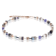 Coeur de Lion GeoCUBE® Iconic collier rosé goud wit & paars 43+2cm 4013/10-0800 - 51822