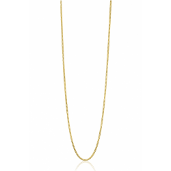 ZINZI Gold 14 krt gourmet ketting 1mm breed 42CM , ideaal om je hanger aan te bevestigen ZGLG42-1 - 51845