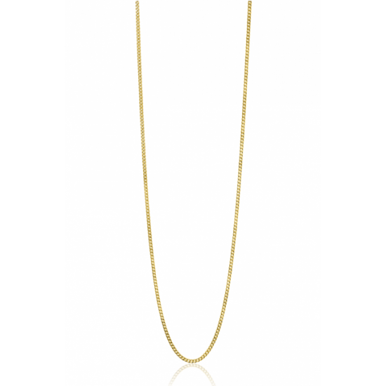 ZINZI Gold 14 krt gourmet ketting 1mm breed 42CM , ideaal om je hanger aan te bevestigen ZGLG42-1 - 51845