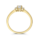 Geelgouden ring met zirkonia 5X2,5 mm  MAAT 17,75. - 51393
