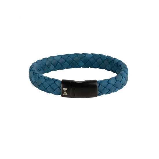 AZE JEWELS armband IRON JACK NAVY BLUE ON BLACK AZ-BL005-I-210 - 51511