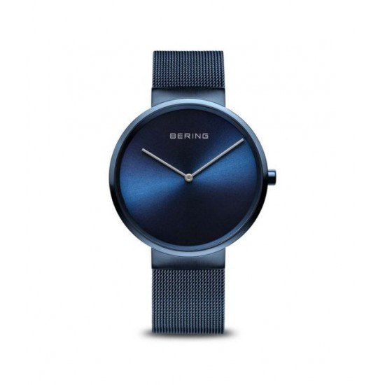 Bering Horloge Classic blauw gepolijst geborsteld 14539-397 - 51400