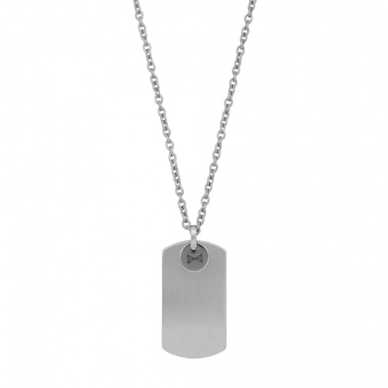 AZE JEWELS NECKLACE DOGTAG PLATE - INOX AZ-NL008-A-080 - 51522