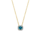 Blush Daimonds Halsketting 3607YDL - 14k Geel- en witgoud met diamant en London Blue Topaz - 51527