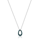 ANIA HAIE Forest Green Enamel Silver Twisted Pendant Necklace MAAT 45cm - 48193
