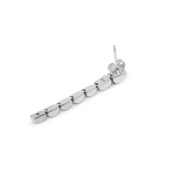 Buddha to Buddha 028ONE  Refined Batul Earrings Silver 4CM - 48178