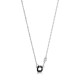 ANIA HAIE Raven Black Enamel Silver Link Necklace MAAT 43cm - 48192