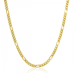 ZINZI gold plated zilveren figaro ketting 3,5mm breed 40-45cm ZIC2291G - 52043