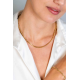 ZINZI gold plated zilveren figaro ketting 3,5mm breed 40-45cm ZIC2291G - 52043
