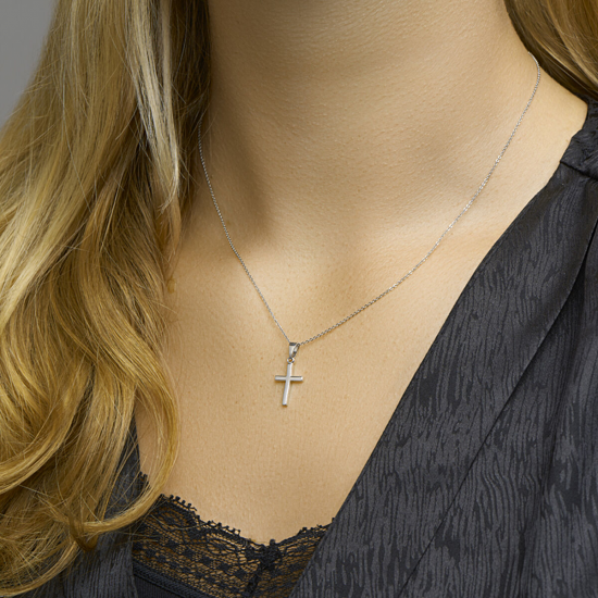 Zilveren hanger kruis - 52060