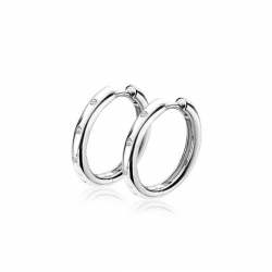 ZINZI zilveren luxe oorringen wit 16x2,5mm ZIO1683 - 51849