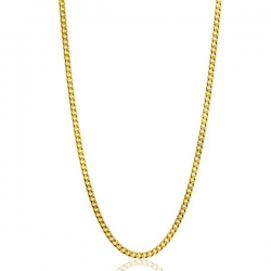 ZINZI Gold 14 krt gourmet ketting 1mm breed 45CM , ideaal om je hanger aan te bevestigen ZGLG45-1 - 51847