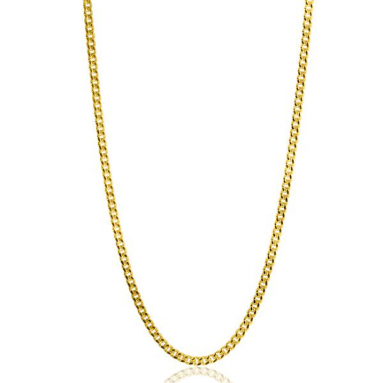 ZINZI Gold 14 krt gourmet ketting 1mm breed 45CM , ideaal om je hanger aan te bevestigen ZGLG45-1 - 51847