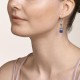 Coeur de Lion Earrings GeoCUBE® Swarovski® Crystals & Gemstones blue-green 4cm - 48360