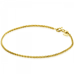 ZINZI Gold 14 krt gouden palmier armband 1,5mm breed, lengte 18,5cm ZGA307 - 52324