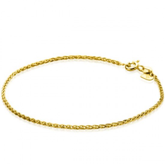 ZINZI Gold 14 krt gouden palmier armband 1,5mm breed, lengte 18,5cm ZGA307 - 52324