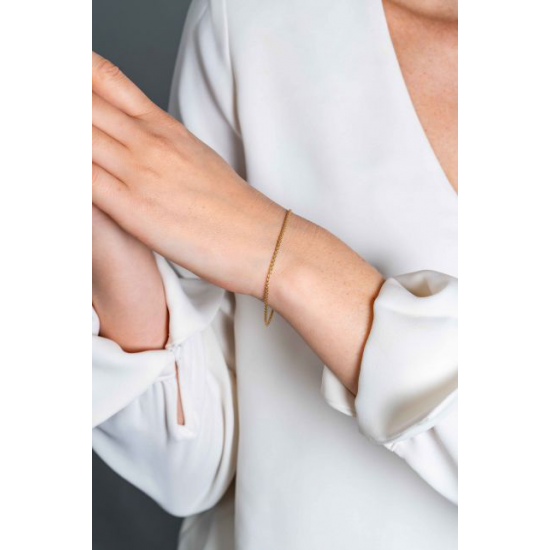ZINZI Gold 14 krt gouden palmier armband 1,5mm breed, lengte 18,5cm ZGA307 - 52324