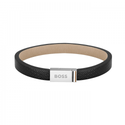 HUGO BOSS JACE ZWARTE LEREN ARMBAND HBJ1580336M - 52351