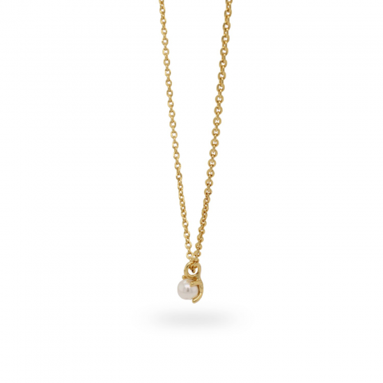 24Kae Ketting met parel zilver verguld 12401Y MAAT 40+5,5cm - 48608