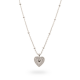 24Kae Ketting met hart zilver gerhodineerd 32406S MAAT 50+5,5cm - 48610