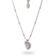 24Kae Ketting met hart zilver gerhodineerd 32406S MAAT 50+5,5cm - 48610