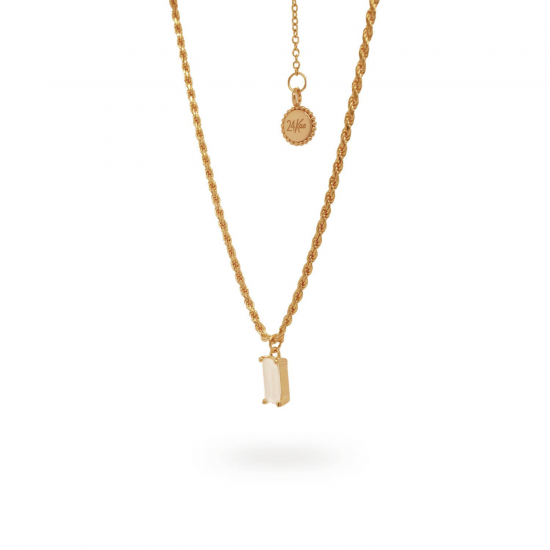 24Kae Ketting met hanger zilver verguld 32422Y MAAT 50cm - 48613