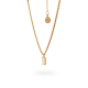 24Kae Ketting met hanger zilver verguld 32422Y MAAT 50cm - 48613