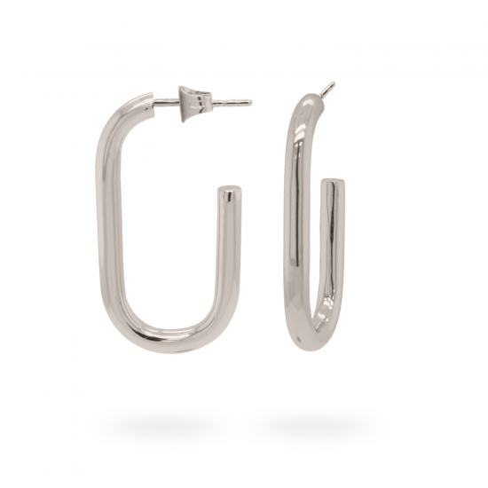 24Kae Statement oorbellen zilver gerhodineerd 42407S 3 cm - 48629