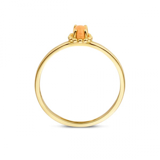 Blush Ring 1225YCO - 14k Geelgoud met oranje MAAT 16.5 - 51725