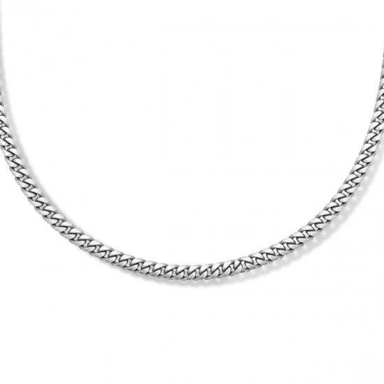 zilveren gourmette collier 6-zijdes geslepen oxi 5,0 mm 60cm - 52063