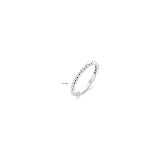 Blush Ring Witgoud bolletjes 1105WGO MAAT 18,5 - 48490